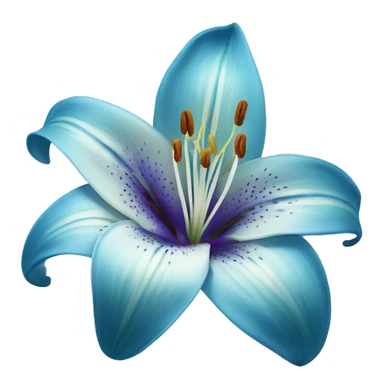 blue stargazer lily sticker