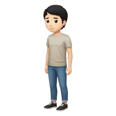 The Walking Man black hair all body from the side sticker