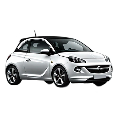 opel adam noire avec le toit en blanc sticker