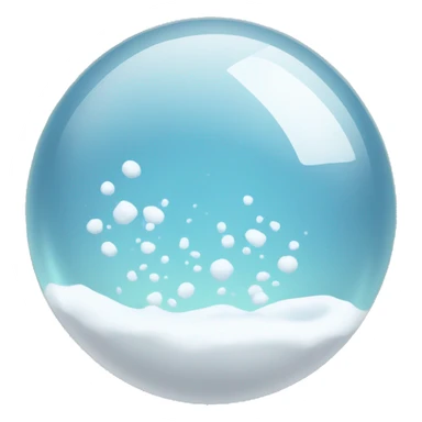 Glass ball with snow sticker