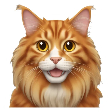 orange maine coon cat sticker
