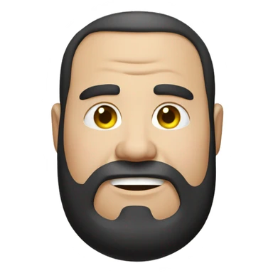 Caucasian obese man black shirt sticker