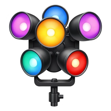 stage lights shining sticker