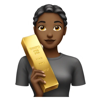 Girl with a gold bar sticker