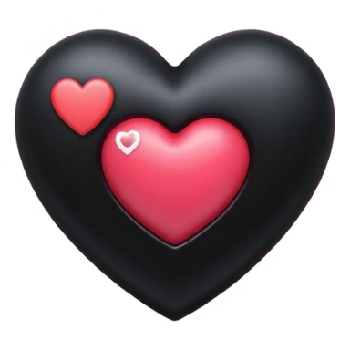 realistic 3d soft cute blackpink goth heart sticker