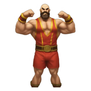 Zangief street fighter salute sticker