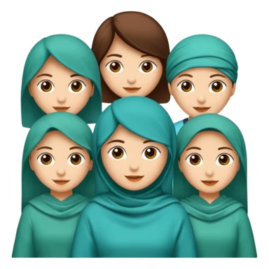 mavi yeşil ve turkuaz renk karışımlı bir madalya sticker