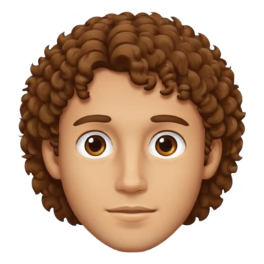 A guy  with brown curly hair and good jewline sticker