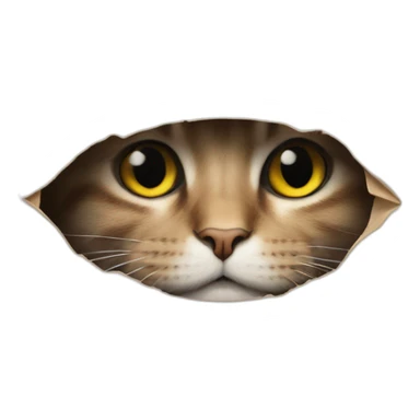 cat peaking over sticker