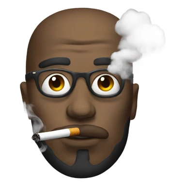 face smoking a vape sticker