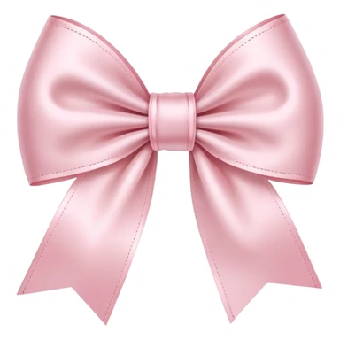 light pink ribbon bow sticker