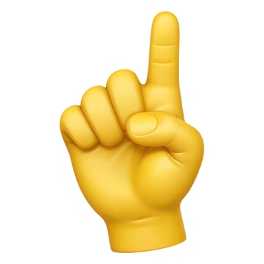 A 3D Apple-style yellow hand emoji, closed fist with thumb pointing backward over the shoulder direction, smooth rounded shape, shiny surface, clean minimal background. sticker