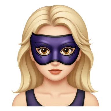 a beautiful girl wearing dusk mask sticker