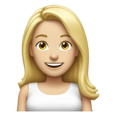 Apple looking emoji style, where is a blond, white woman who books an appointment sticker
