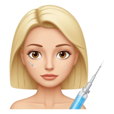  botox injection in the face sticker