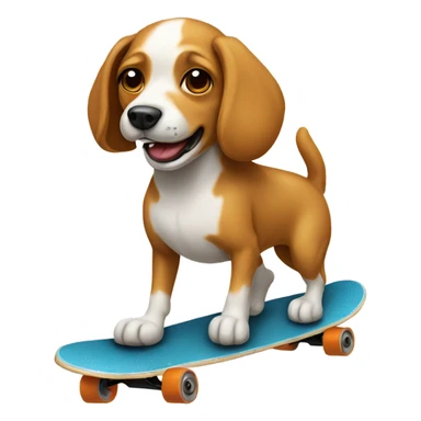 Skateboarding dog sticker