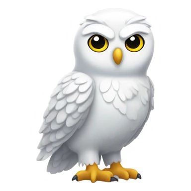Cute snow owl full body sticker
