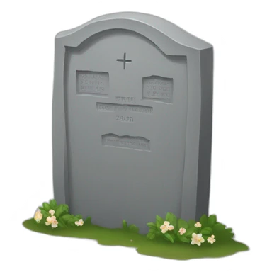 gravestone+rest in peace sticker