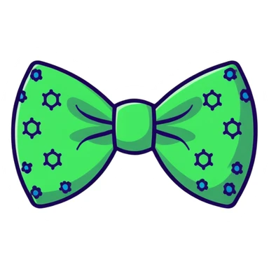 bowtie with virus design sticker