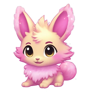 Anthro Shiny Pastel Glitter Sparkle Stars Pink Gradient Anime Chibi Fakémon Fur Sona sticker