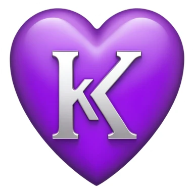 The Letter “k” inside a Purple Heart sticker
