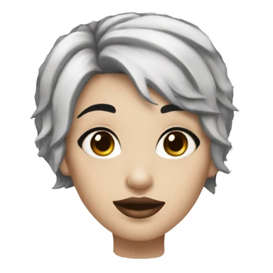 girl with tattoo and black short hair white skin with tattoos on body sticker