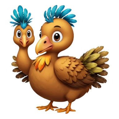 dodo crossing fingers for good luck sticker