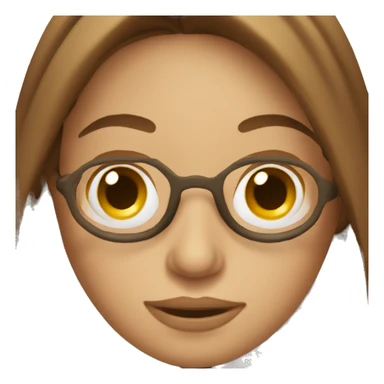 Woman taking photography with brown hair sticker