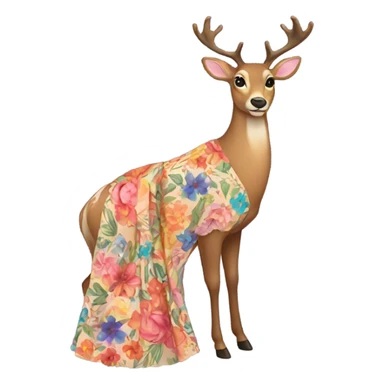 Deer in a dress sticker