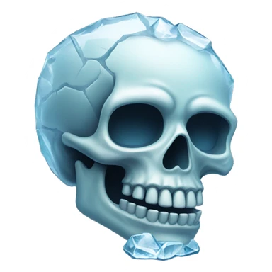 skull + ice sticker
