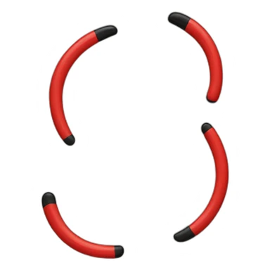 red and black horseshoe magnet sticker