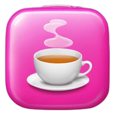 the words "consent is like tea" in hot pink bubble case sticker