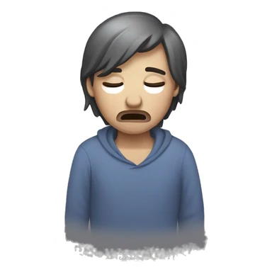 sleepy person  sticker