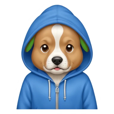 dog wearing hoodie sticker