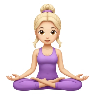 Cute yoga girl sticker