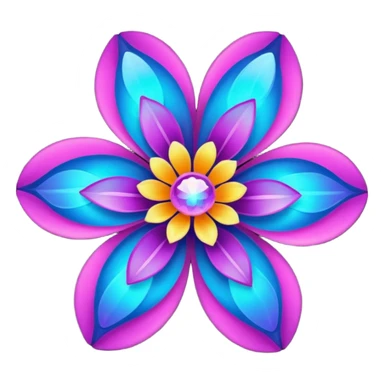 Space Petalled Flower sticker