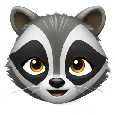 Raccoon playing cards sticker