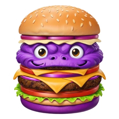 Grimace eating  sticker