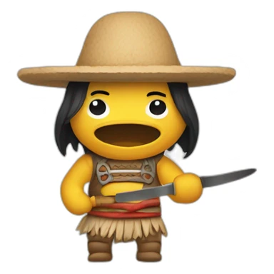 Aztèque avec couteau sticker