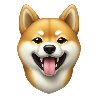 Shiba avec une épée dans la bouche sticker