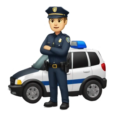 Policia de cordoba controlando un coche sticker