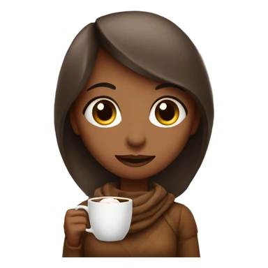 Girl with hot coco sticker