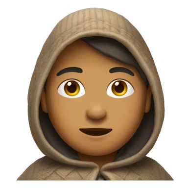 person with poncho without hat  sticker