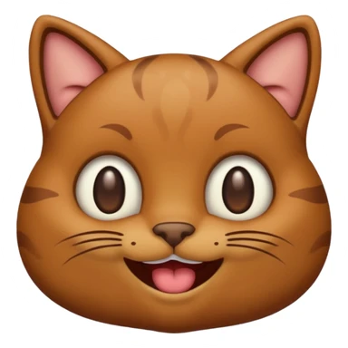 A cat emoji with poop on it smiling sticker