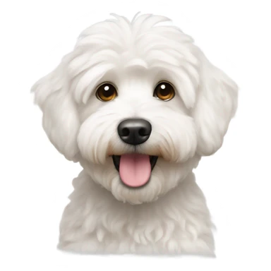 White malteepoodle sticker