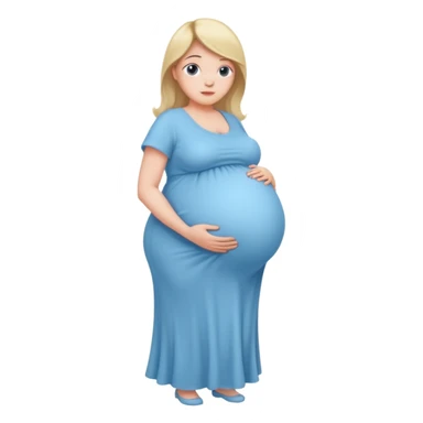 heavily pregnant woman with extremely abnormally huge overdue belly sticker