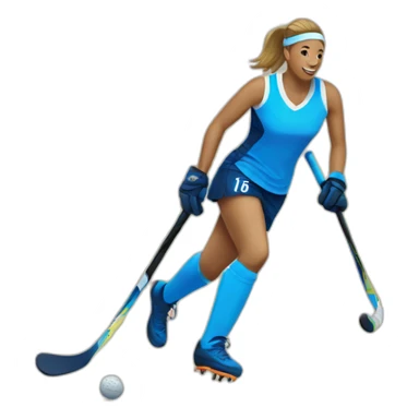 field hockey player sticker