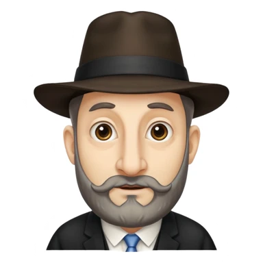 A jewish rabbi with a ginormous nose sticker