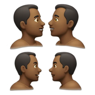 dos Emojis dándose un beso sticker