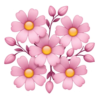 Light pink heat made of flowers  sticker